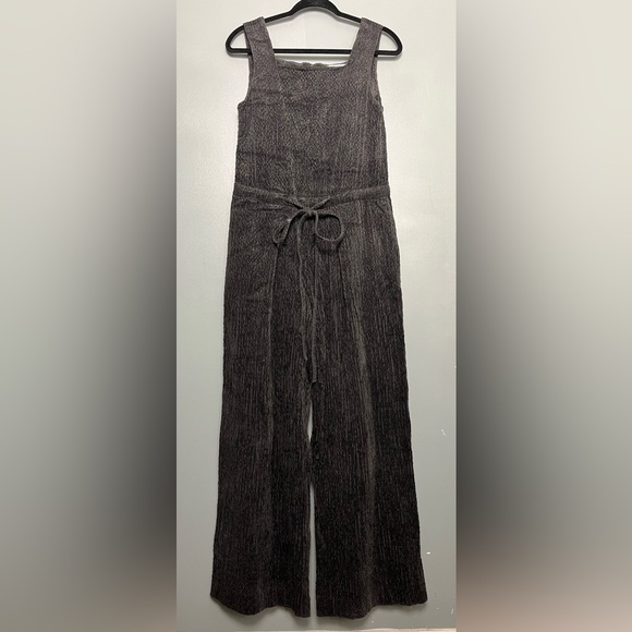 Missing You Already Pants - Missing You Already Corduroy Square Neck Jumpsuit Charcoal Gray Women’s Size S